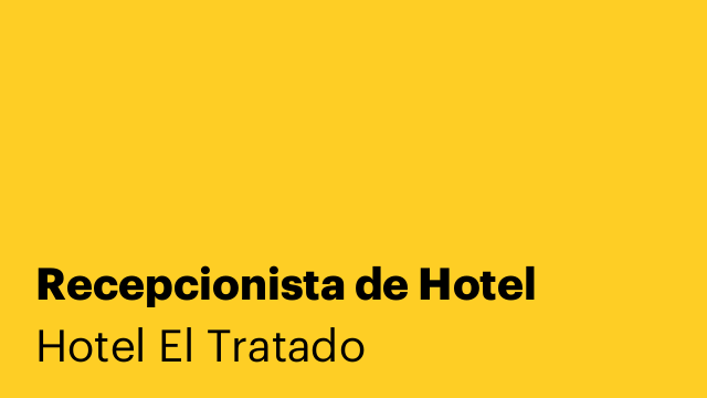 Recepcionista de Hotel