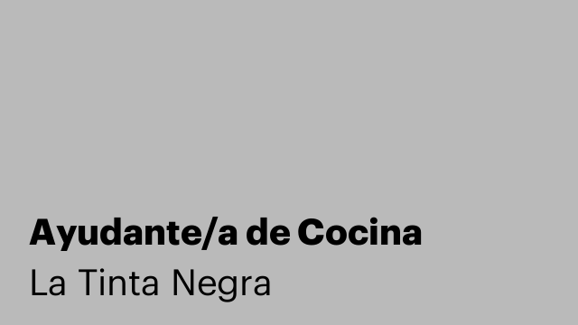 Ayudante/a de Cocina