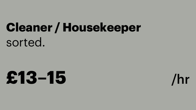 Cleaner / Housekeeper