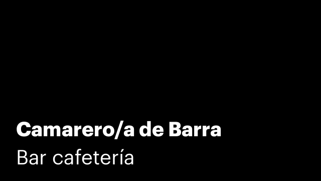 Camarero/a de Barra