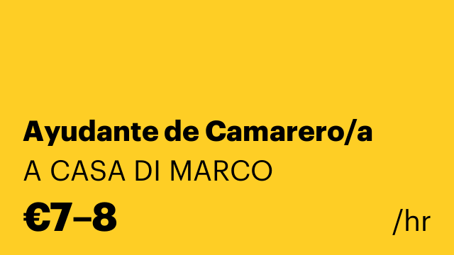 Ayudante de Camarero/a