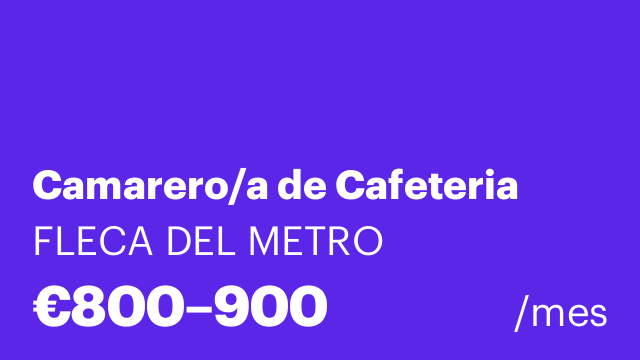 Camarero/a de Cafeteria
