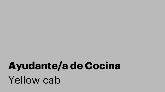 Ayudante/a de Cocina