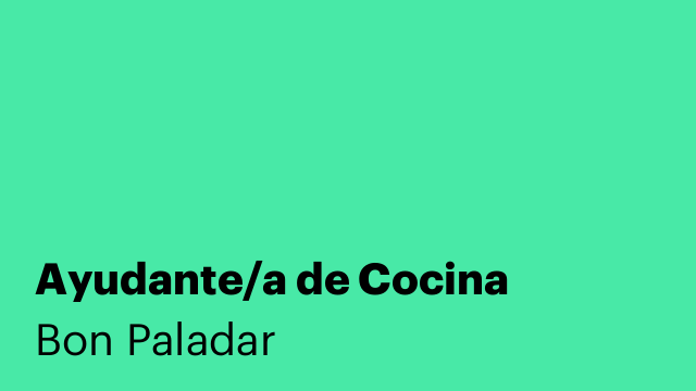 Ayudante/a de Cocina
