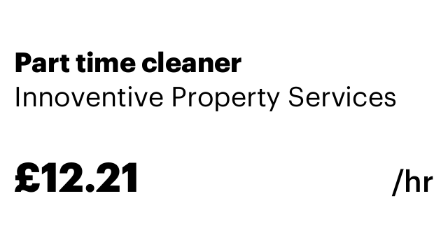 Part time cleaner