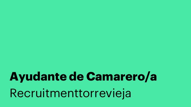 Ayudante de Camarero/a