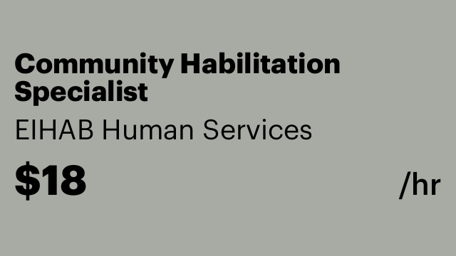 Community Habilitation Specialist