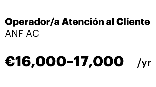 Operador/a Atención al Cliente