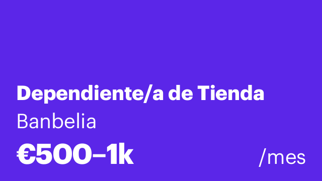 Dependiente/a de Tienda