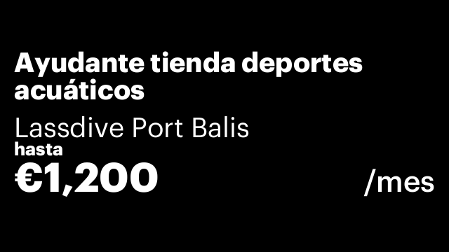 Ayudante tienda deportes acuáticos