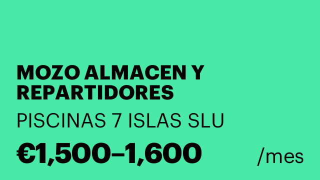 MOZO ALMACEN Y REPARTIDORES