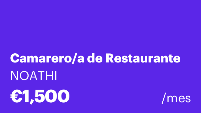 Camarero/a de Restaurante