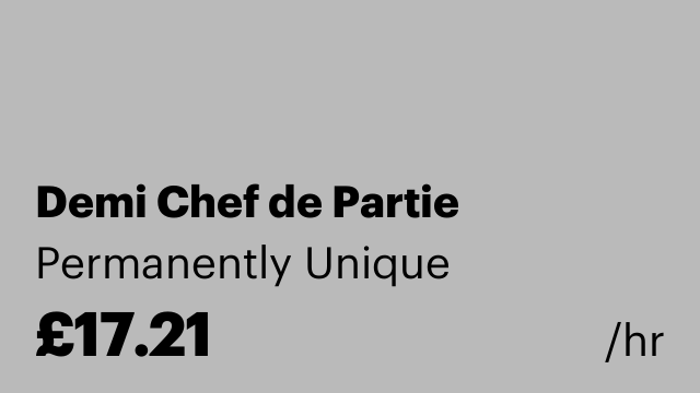 Demi Chef de Partie