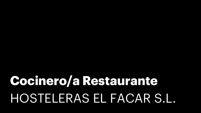 Cocinero/a Restaurante
