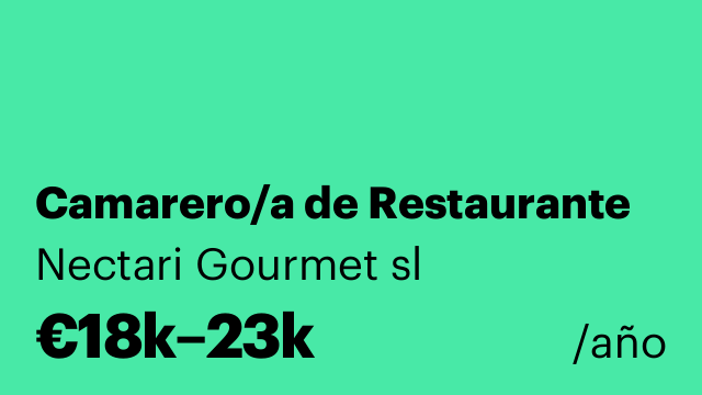 Camarero/a de Restaurante