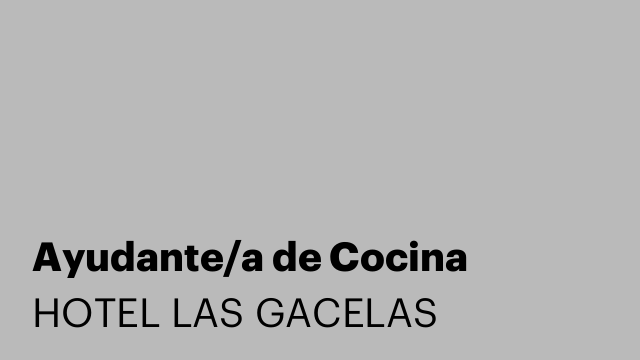Ayudante/a de Cocina