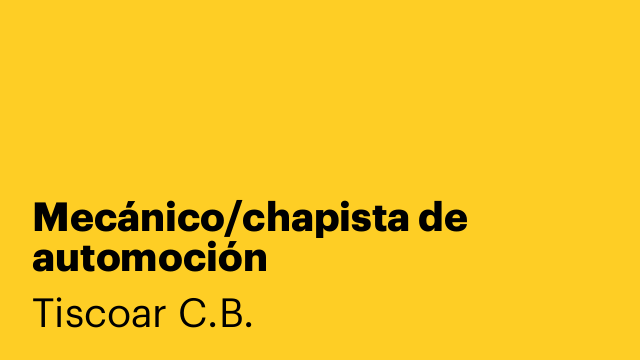 Mecánico/chapista de automoción