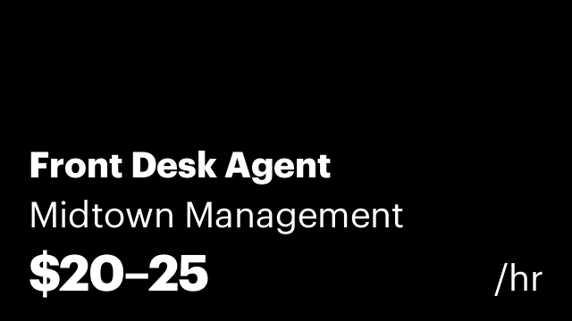 Front Desk Agent