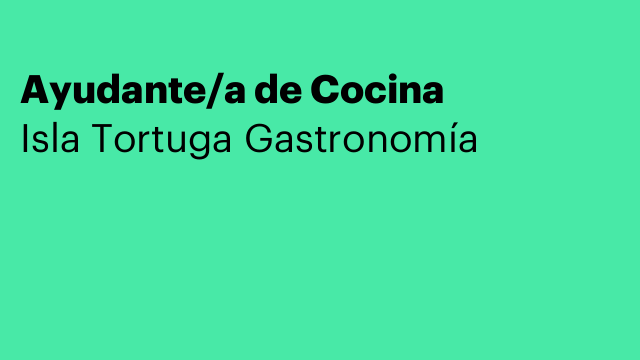 Ayudante/a de Cocina