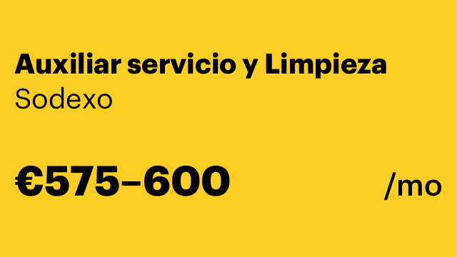 Auxiliar servicio y Limpieza