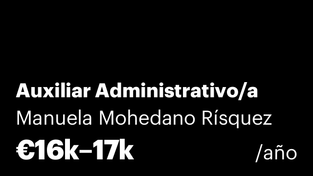 Auxiliar Administrativo/a