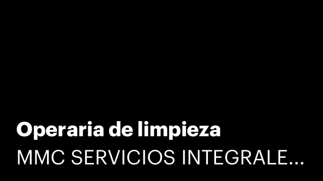 Operaria de limpieza