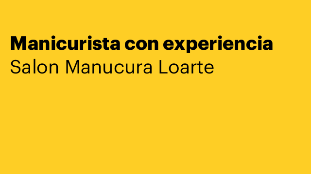 Manicurista con experiencia