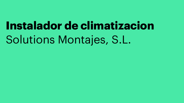 Instalador de climatizacion