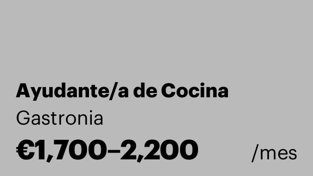 Ayudante/a de Cocina