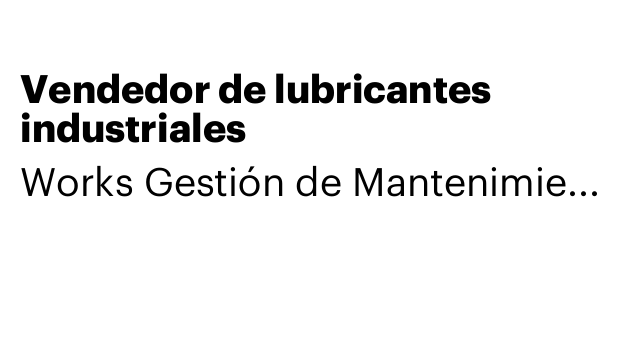 Vendedor de lubricantes industriales