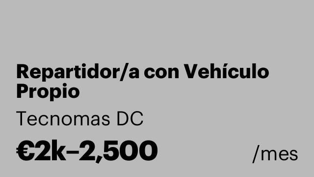 Repartidor/a con Vehículo Propio