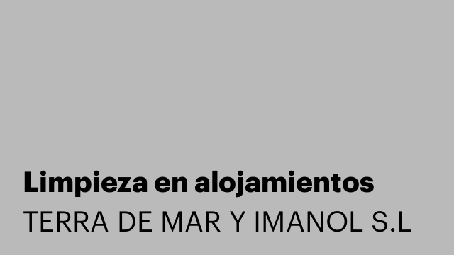 Limpieza en alojamientos