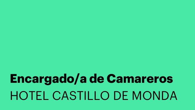 Encargado/a de Camareros