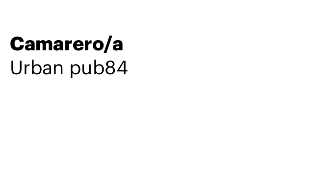 Camarero/a