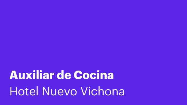 Auxiliar de Cocina