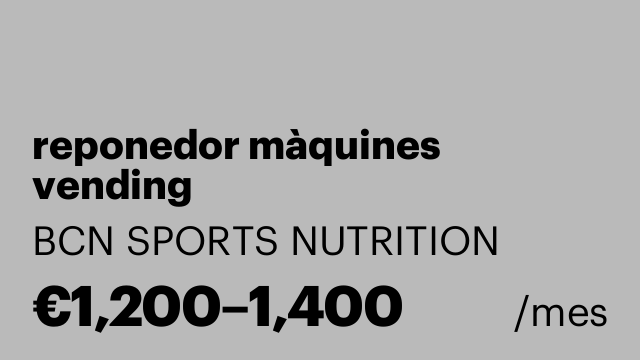 reponedor màquines vending