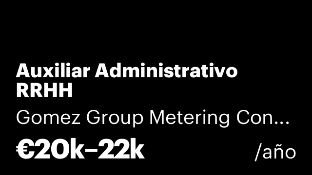 Auxiliar Administrativo RRHH