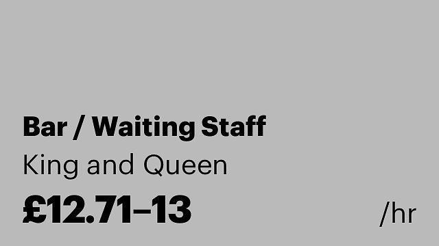 Bar / Waiting Staff