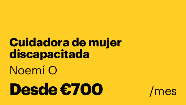 Cuidadora de mujer discapacitada