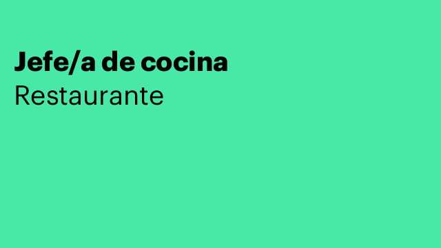 Jefe/a de cocina