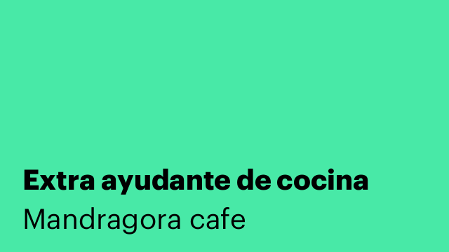 Extra ayudante de cocina