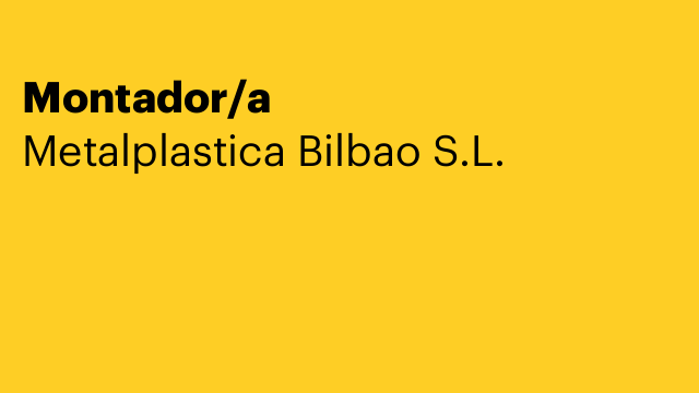 Montador/a