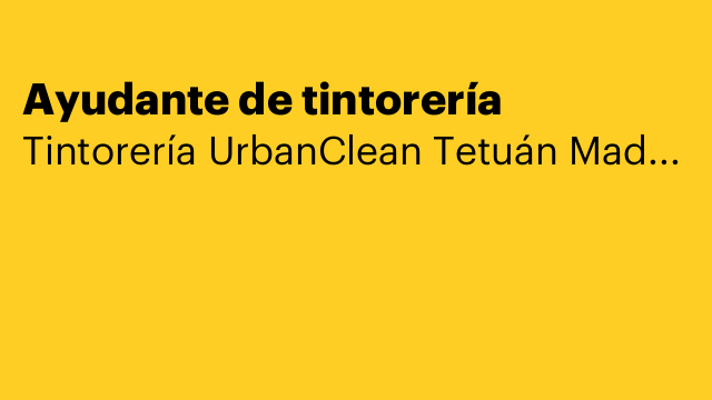 Ayudante de tintorería