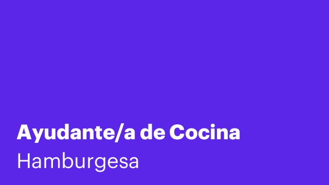 Ayudante/a de Cocina