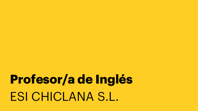 Profesor/a de Inglés