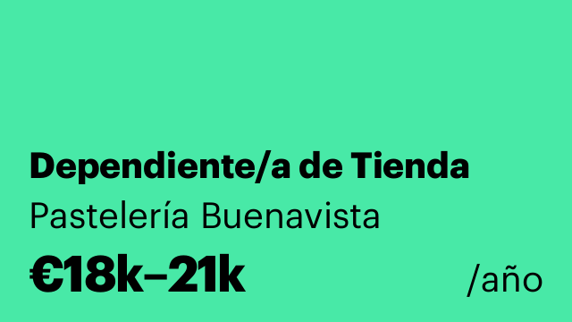 Dependiente/a de Tienda