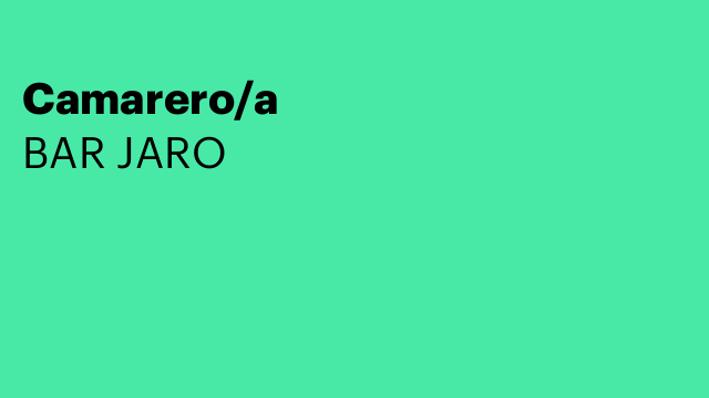 Camarero/a