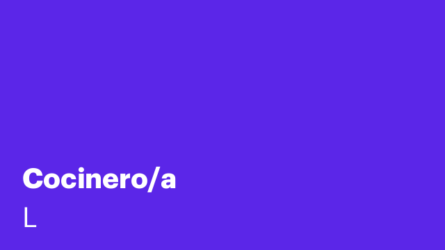 Cocinero/a