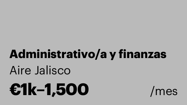 Administrativo/a y finanzas