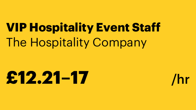 VIP Hospitality Event Staff